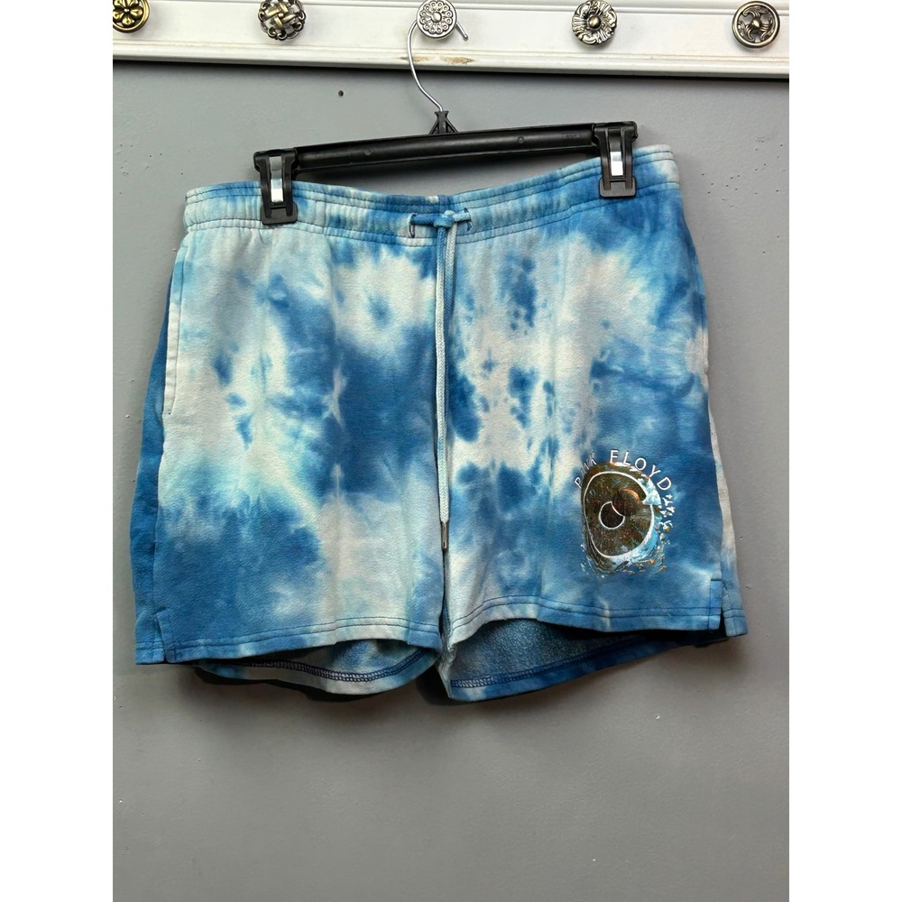 PHI Pink Floyd Tie Dye Sweat Shorts Women's Large‎ Blue Music Graphic